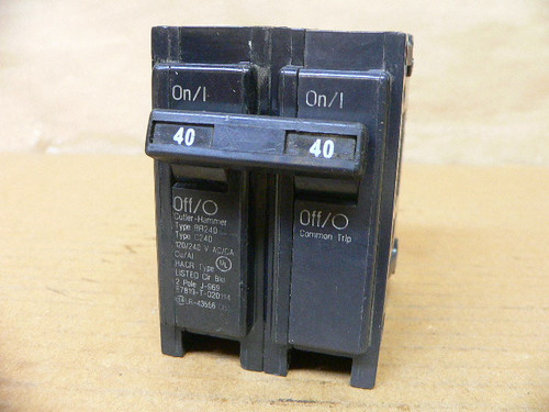 Eaton Cutler Hammer Br240 40A 2 Pole Circuit Breaker