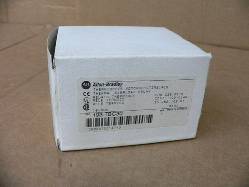Allen Bradley 193 Tbc30 Thermal Overload Relay 18 To 30A For 100 C Contactors