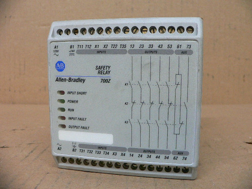 Allen Bradley 700-Zbr520az1 Safety Relay 24V 120V 5 Monitored Safety Circuits