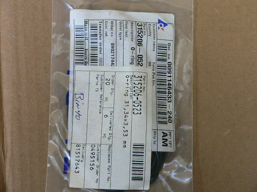 Tetra Pak 315206-0523 O Ring