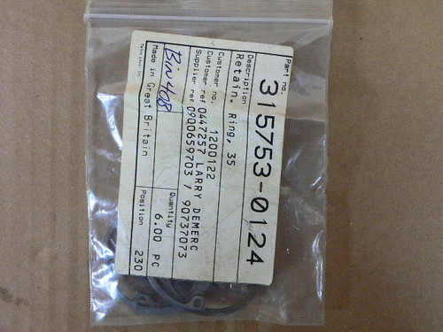 Tetra Pak 315753 0124 Retaining Ring