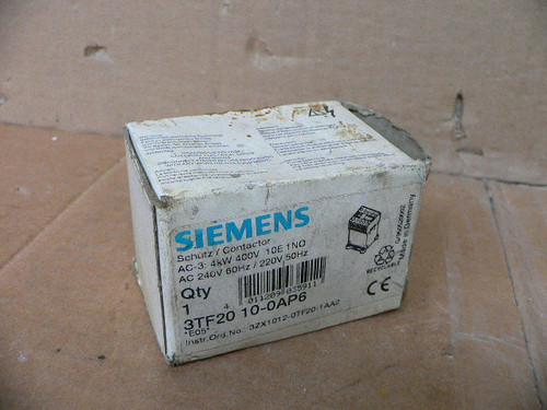 Siemens 3Tf2010-0Ap6 Contactor 240 Vac