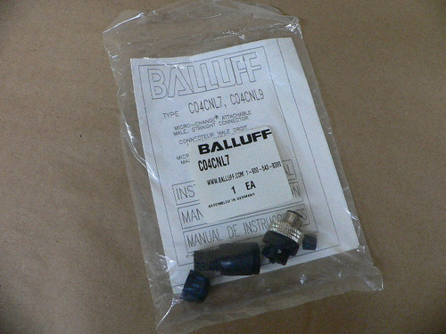 Balluff Micro-Change Attachable Male Straight Connector, C04cnl7