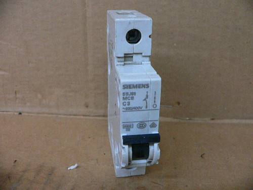 Siemens 5Sj61 Mcb C3 3-Amp 1-Pole 10Ka Circuit Breaker 3A 1P 230/400V