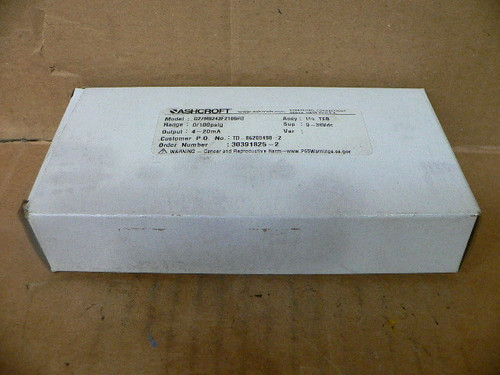 Ashcroft G27m0242f2100#G Pressure Transducer 14.7/100 Psig 9-36 Vdc