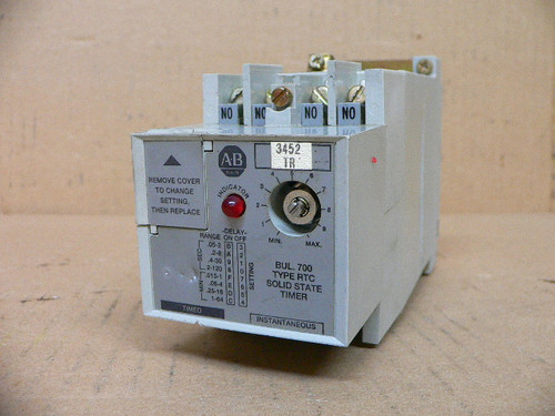 Allen Bradley 700-Rtc00000u24 Solid State Timing Module 24V Dc / 24V 50/60Hz
