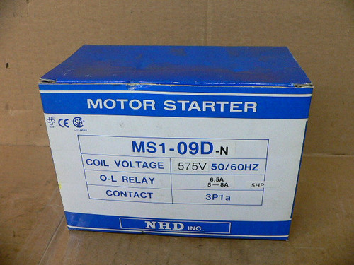 Nhd Ms1-09D 5Hp Single Magnetic Starter Motor Control 575V 6.5A