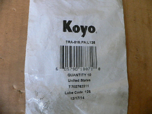 Koyo Tra815 Roller Thrust Bearing Washer 1/2In Bore (Lot Of 10)