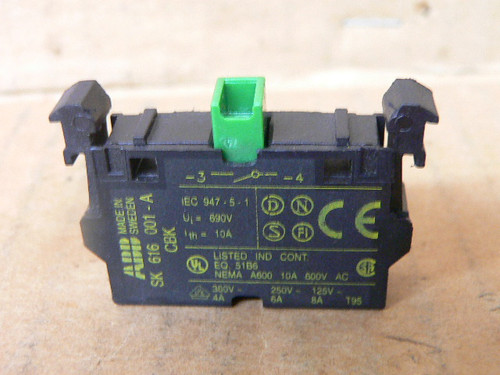 Abb Sk 616 001-A Auxiliary Contact Block 1No 10A 690V Industrial