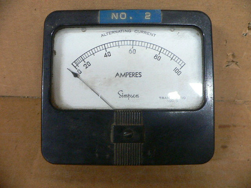 Simpson Electric 5518 Analog Panel Ammeter Industrial Ac Current Meter