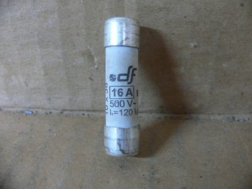 Df Electric 420116 16A 500V Ac Gg 10X38mm Cylindrical Fuse