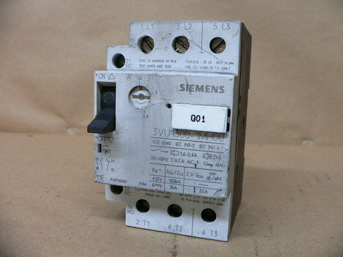 Siemens 3Vu1300-1Mh00 Hp 3Ph 600Vac 50/60Hz Circuit Breaker
