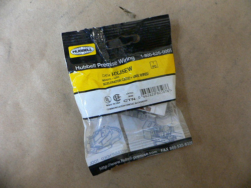 Hubbell Hxj5ew25 Xcelerator Series Rj Jack, Cat5e, 8 Position, Universal 586A/B