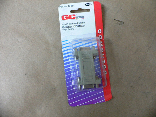 Gc Electronics 45-561 Hd-15 Female/Female Gender Changer Cable (Nib) Gc Electronics 45-561 Hd-15 Female/Female Gender Changer Cable (Nib)