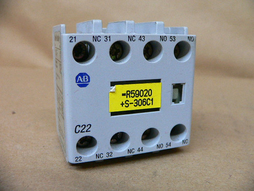 Allen Bradley 100-Fc22 Auxiliary Contact Switch Front Mount 100Fc22 Allen Bradley 100-Fc22 Auxiliary Contact Switch Front Mount 100Fc22