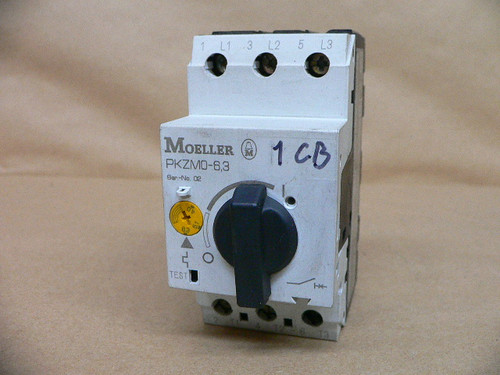 Moeller Pkzm0-6,3 Xstart Manual Motor Starter 115 - 575Vac, 4-6.3A, 5 Hp