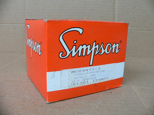 Simpson Electric Company Mc09977-3, 20Fp235-1 Percent Rated Frequency Simpson Electric Company Mc09977-3, 20Fp235-1 Percent Rated Frequency