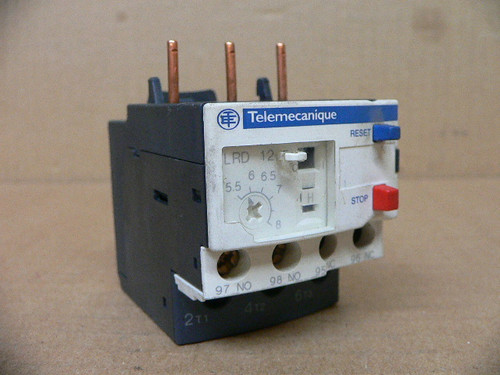 Telemechanique/Schneider Electric Lrd 12, 5.5-8A Thermal Overload Relay Lrd12 Telemechanique/Schneider Electric Lrd 12, 5.5-8A Thermal Overload Relay Lrd12