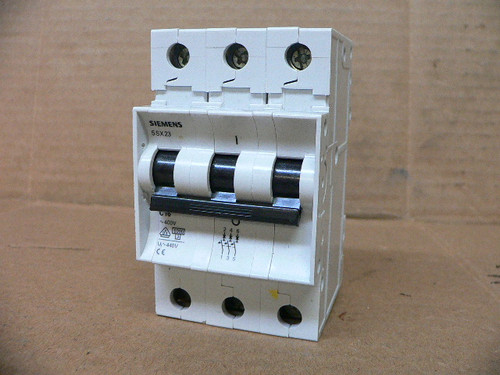 Siemens 5Sx23 C16 Circuit Breaker 480Vac 3P 16A