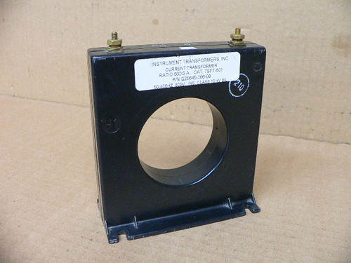 Instrument Transformers Inc 7Sft-601 Current Transformer 600:5A Ratio 600V 30Va Instrument Transformers Inc 7Sft-601 Current Transformer 600:5A Ratio 600V 30Va