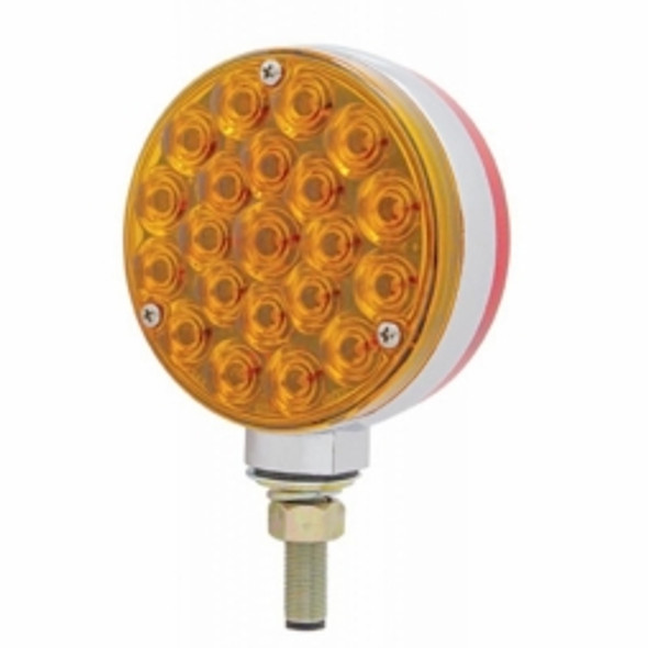 42 LED Double Face Turn Signal Light - Amber & Red LED/Amber & Red Lens