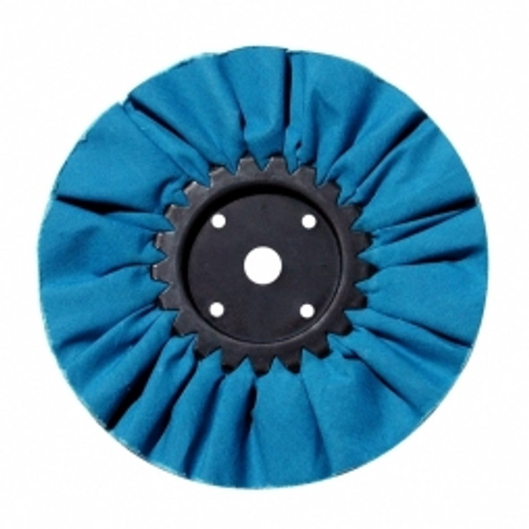 8" Blue Treated Airway Buff - 5/8" & 1/2" Arbor