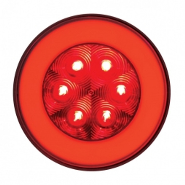 21 LED 4" GLO Stop, Turn & Tail Light - Red LED/Red Lens