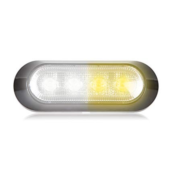 ULTRA 0.9" THIN PROVILE 4 LED WARNING LIGHT-WHITE- M20384WYCL