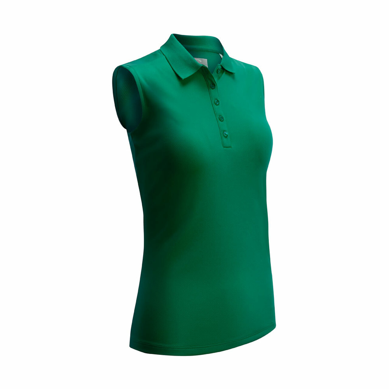 Callaway Ladies Swing Tech Solid Sleeveless Polo Shirt - Golf Green -  CGKSA0A4