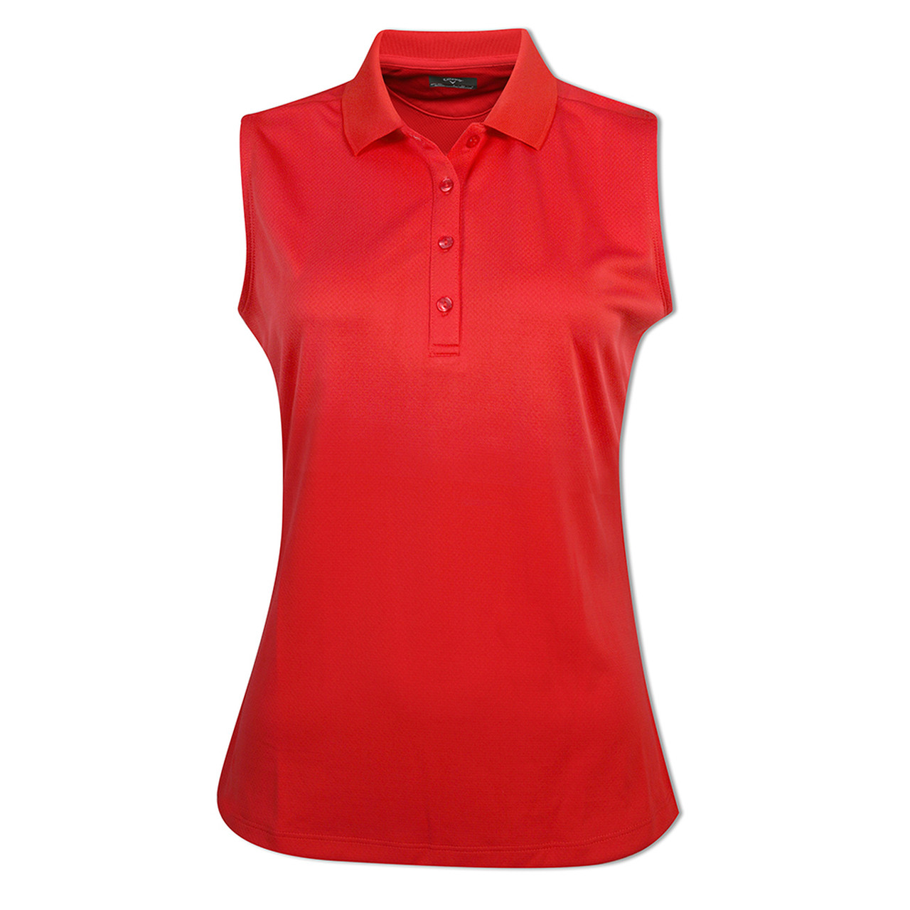 Callaway Ladies Essential Sleeveless Opti-Dri Polo in Tango Red - CGKSA0A4