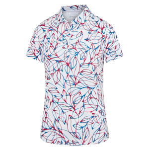 IGLTS2324 - Ladies 'Summer Leaf' Print Polo Shirt IGLTS2324 - Ladies 'Summer Leaf' Print Polo Shirt