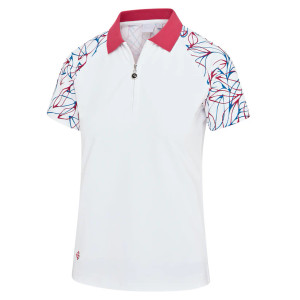 IGLTS2327 - Ladies 'Summer Leaf' Print Sleeves Polo Shirt IGLTS2327 - Ladies 'Summer Leaf' Print Sleeves Polo Shirt