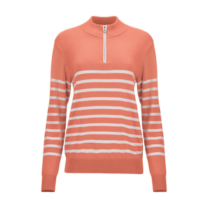 JRB Women's Golf - 1/4 Zipped Sweaters - Coral Peach JRB Women's Golf - 1/4 Zipped Sweaters - Coral Peach