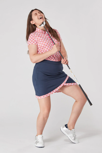 Milly Scalloped Skort - 950 Lush Pink and Mandarin Milly Scalloped Skort - 950 Lush Pink and Mandarin
