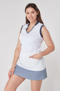 Emma Elite Stripe Skort - Navy Emma Elite Stripe Skort - Navy