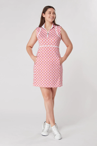 Jane Sleeveless Dress - Lush Pink & Mandarin Jane Sleeveless Dress - Lush Pink & Mandarin