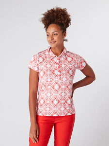 Signature Cap Sleeve Polo - Code Red