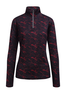 JRB Ladies Quarter Zip - LQZ - Black/Red JRB Ladies Quarter Zip - LQZ - Black/Red