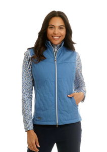  Padded Quilted Vest - Blue