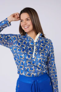 ELAINE NET 1/4 ZIP ANIMAL INSTINCT