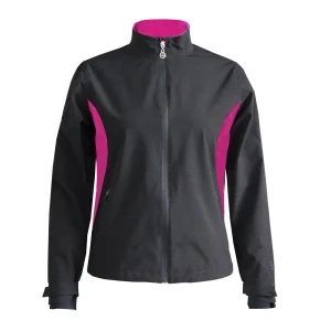 Stretch Waterproof Windproof Jacket - Black/Orchid IGLJKT2387