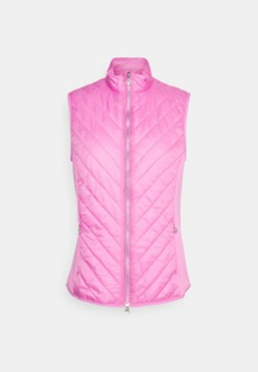 Callaway Lightweight Chevron Quilted Outerwear Vest Golf Apparel - Pink Sunset - CGVSC057