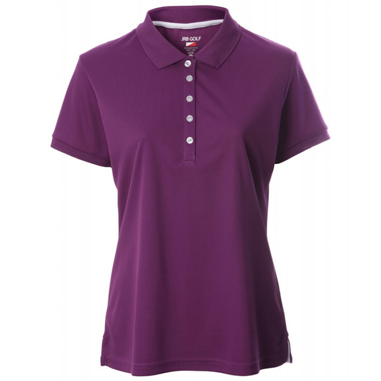 JRB Women's Golf Pique Shirt - Grape - Sleeved or Sleeveless