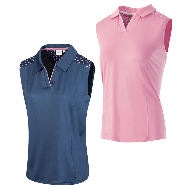 Island Green Golf Ladies Sleeveless Polo Shirt - IGLTS2230