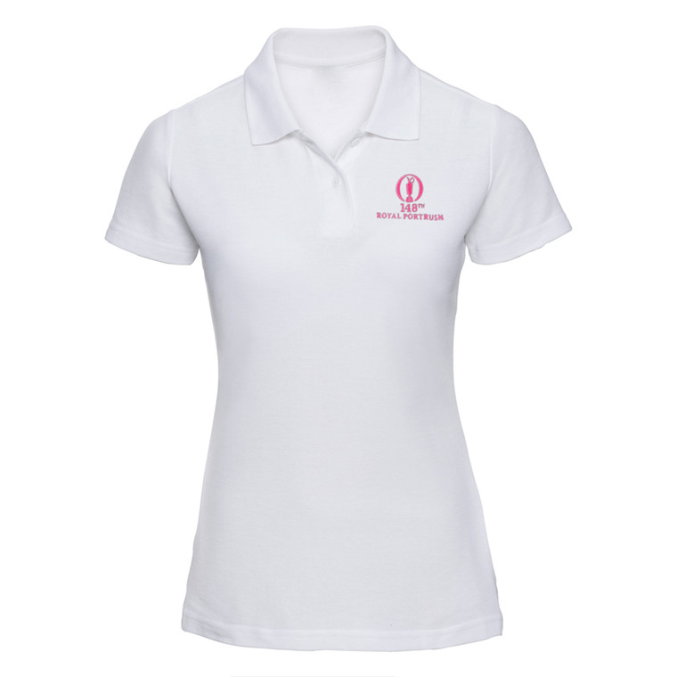 Kate Lord x The Open 148th Royal Portrush Short Sleeve Polo Shirt White