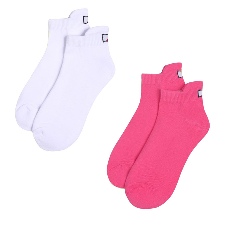  JRB Women's Golf Socks - Pink And White - Pack Of 2 Pairs