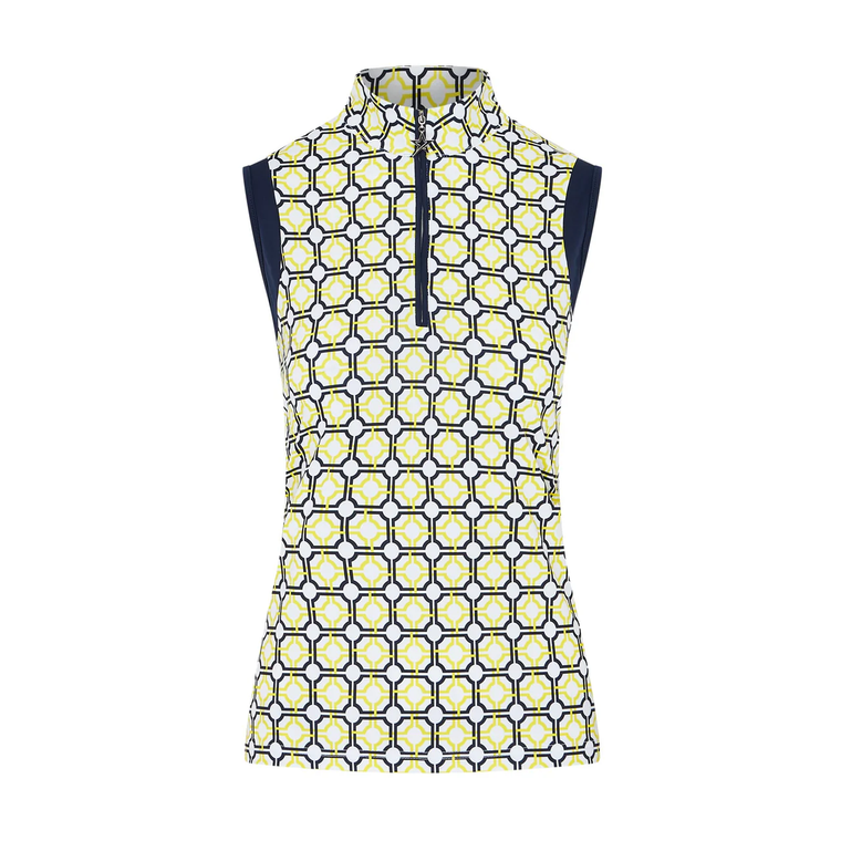 Cecily Block Sleeveless - Sunshine and Navy