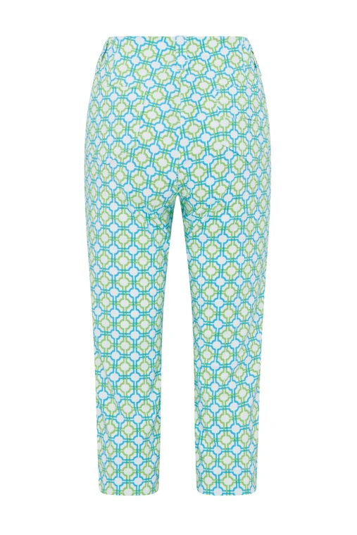 Lexi Pull On Capri - Dazzling Blue & Emerald