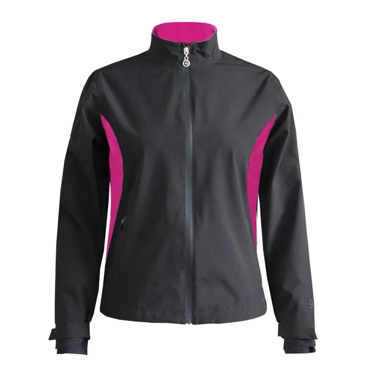 Stretch Waterproof Windproof Jacket - Black/Orchid IGLJKT2387
