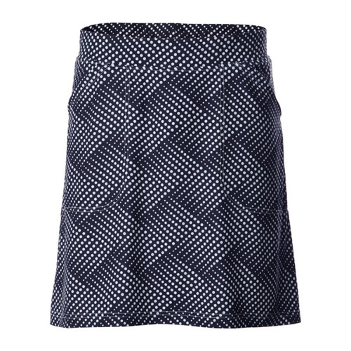 JRB Ladies Collection Comfort Waist Pull On Skort Navy Spot Print